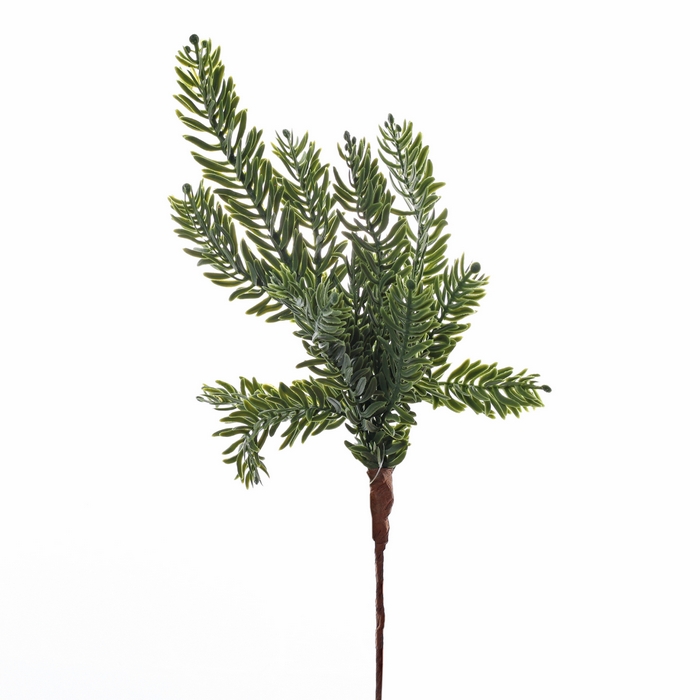 Ветка еловая декоративная 34см (SP253118) ТМ Global Christmas