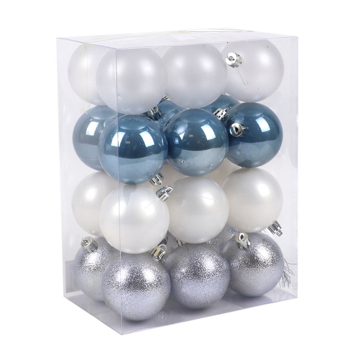 Шары новогодние (набор) 24шт х 6см (SY2025-XK-069) ТМ Global Christmas