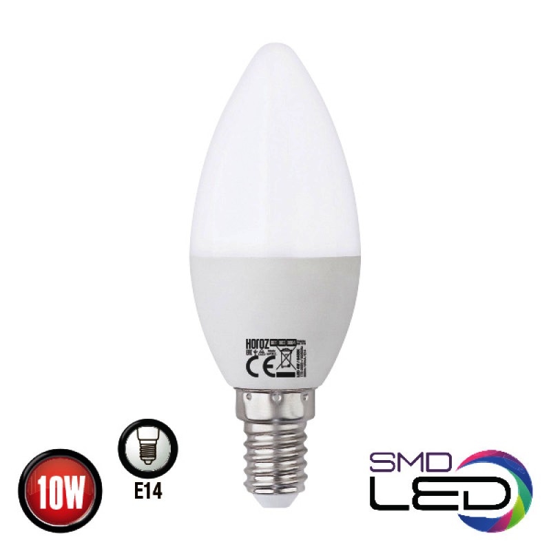 Лампа свеча SMD LED ULTRA-10W 6400K E14 1000Lm 175-250V/10/100