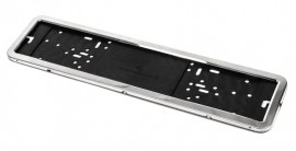 Рамка Сarlife под номер, нержавеющая сталь-хром NH400