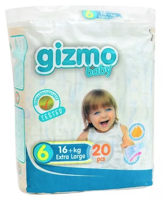 Подгузн.GIZMO ex.large 6 20шт