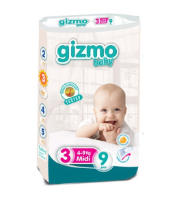 Подгузн.GIZMO midi 3 9шт