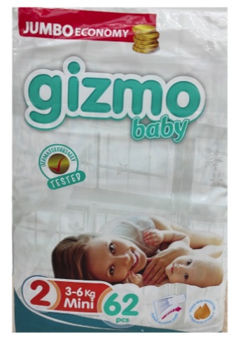 Подгузн.GIZMO mini 2 62шт