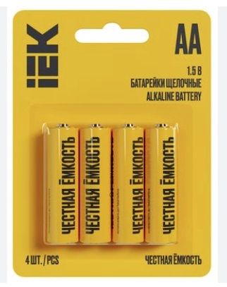 Батарейка щелоч. Alkaline LR06/AA (4шт/блистер) IEK