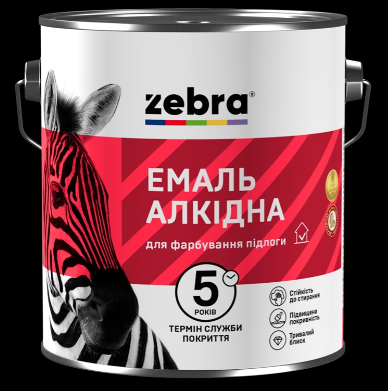 Эмаль ПФ-266 Красно-коричневая для пола 0,8кг Zebra серия Master (уп.8шт)