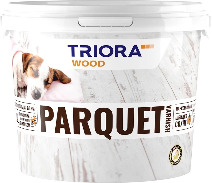 Лак паркетный PARQUET VARNISH глянцевый / 0,75л TM Triora (уп.4шт)
