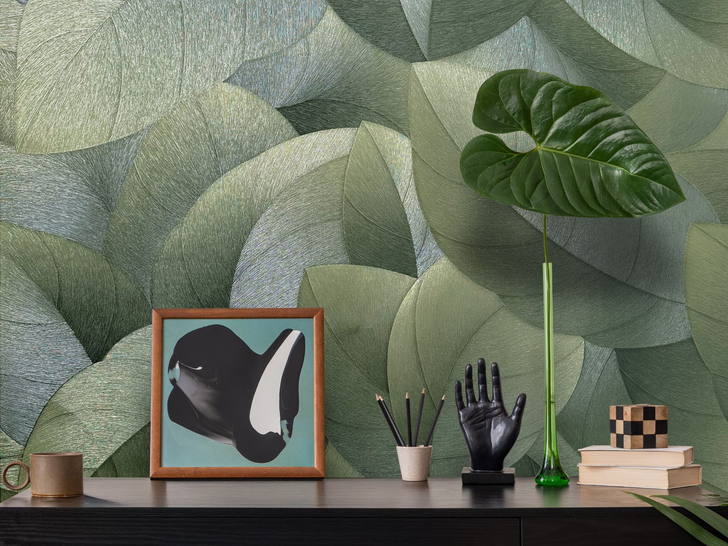 Обои Victoria Stenova Green арт. 588173 виниловые обои на флизелиновой основе, 1,06*10,05 м