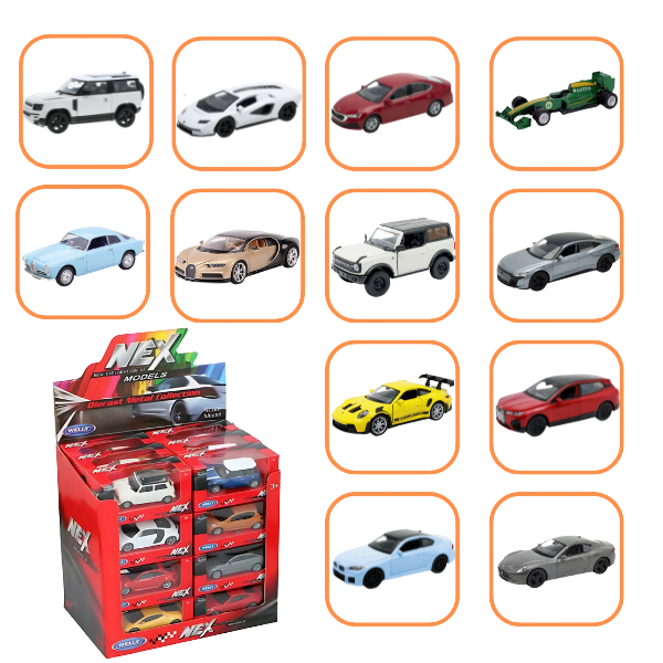 Машинки Металлические Коллекционные 1:34 WELLY (12 моделей) (24C)