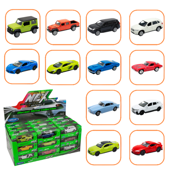 Машинки Металлические Коллекционные 1:60 WELLY (12 моделей) (24A)