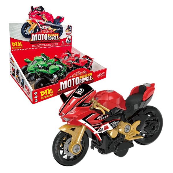 Мотоцикл инерционный, набор DIY 2 мод.