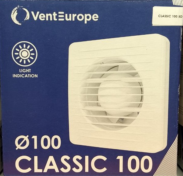 Вентилятор CLASSIC D100 обр.клапан ТМ VENTEUROPE