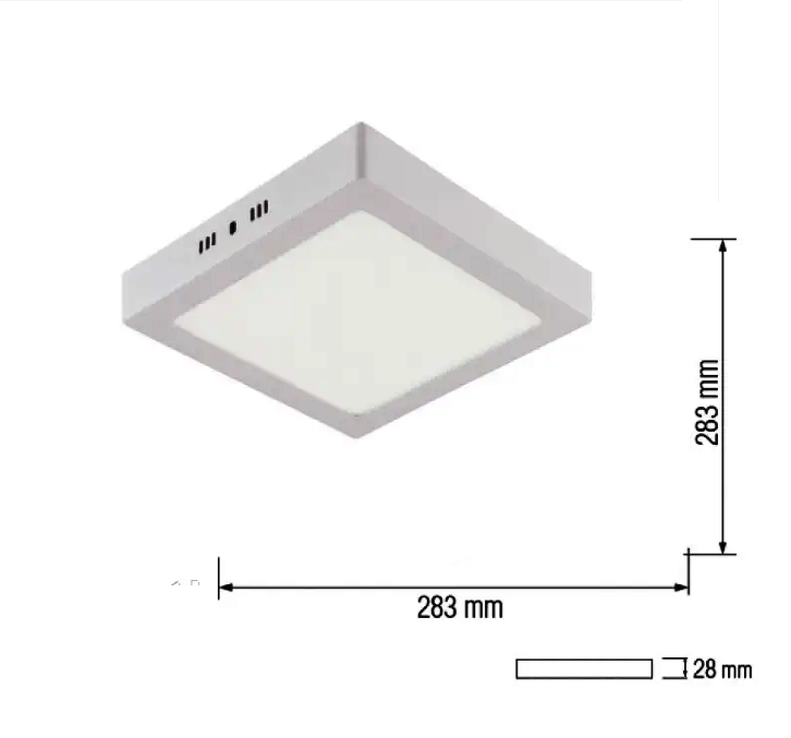 Светильник накладной LED ARINA-28W 6400K 1960Lm 100-265V 283мм белый квадратн./1/10