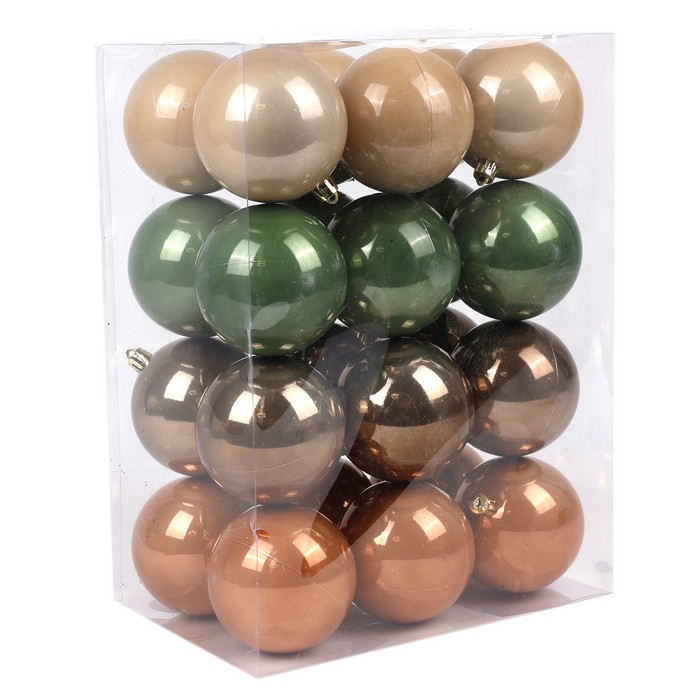 Шары новогодние (набор) 24шт х 8см (SY22YGZB-339/8см) ТМ Global Christmas