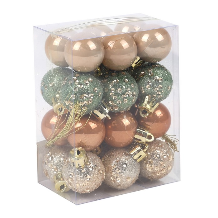 Шары новогодние (набор) 24шт х 3см (SY22YGZB-290) ТМ Global Christmas