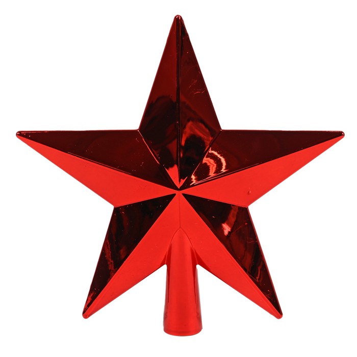 Звезда новогодняя Красная (верхушка) 20см (SY25YY-021) ТМ Global Christmas