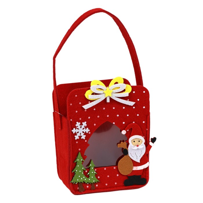 Пакет подарочный красный 13x7.5x16см (99411-5) ТМ Global Christmas