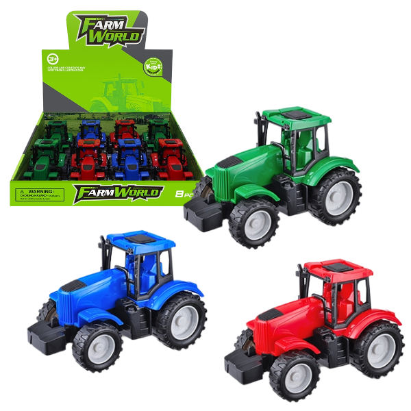 Трактор с инерционныйм механизмом, набор.