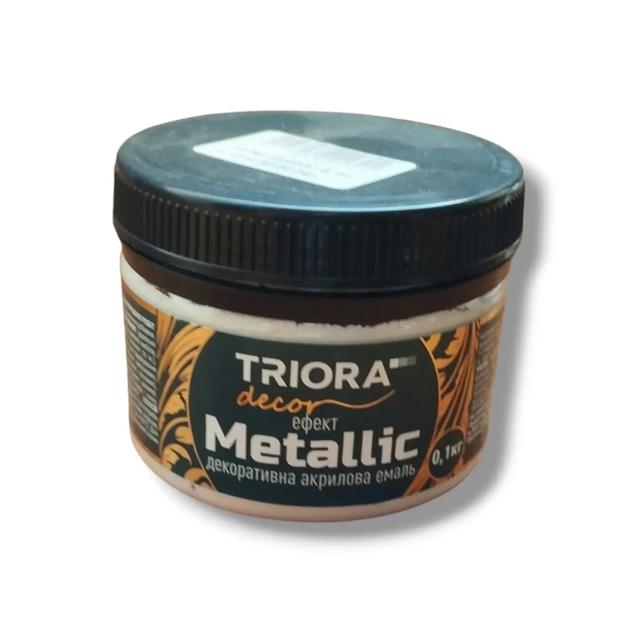 Эмаль декоративная акриловая Серебро 0,1кг ТМ «Triora» (уп.16шт)