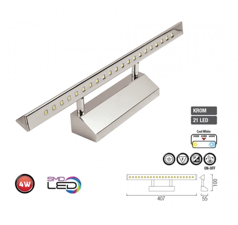 Светильник LED Albatros-4 для картин 4W/360Lm/4200K/100-250V