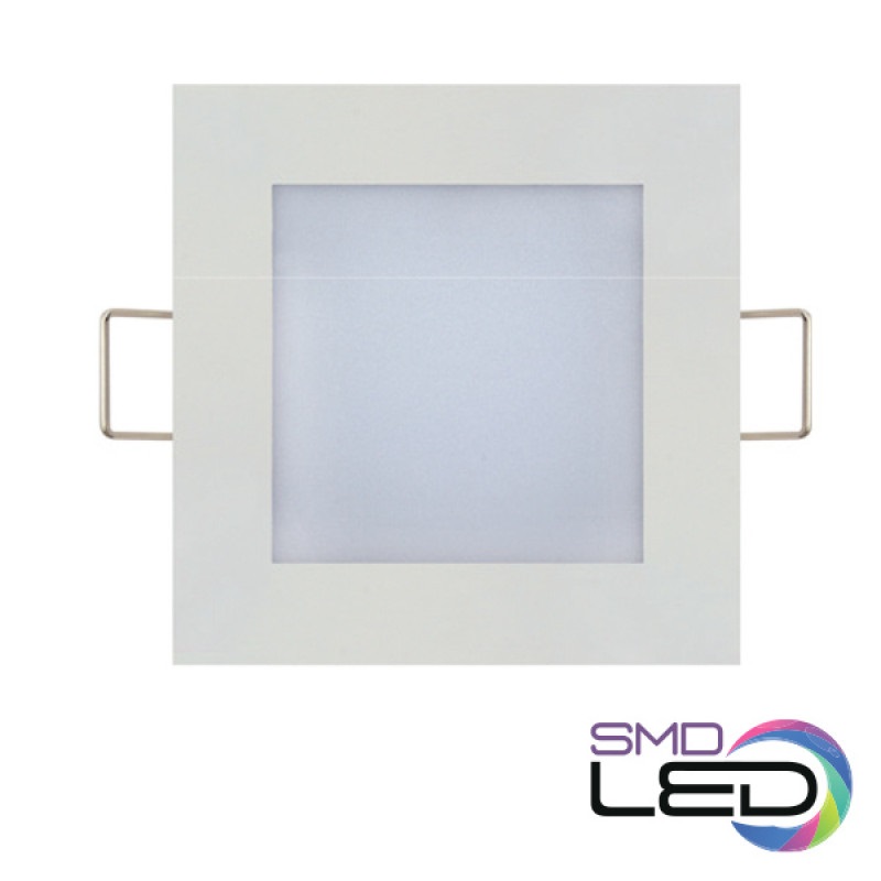 Панель встроенная LED SLIM Sq-3W 6400K 110Lm 165-260V 89мм. квадратная белая /2/50