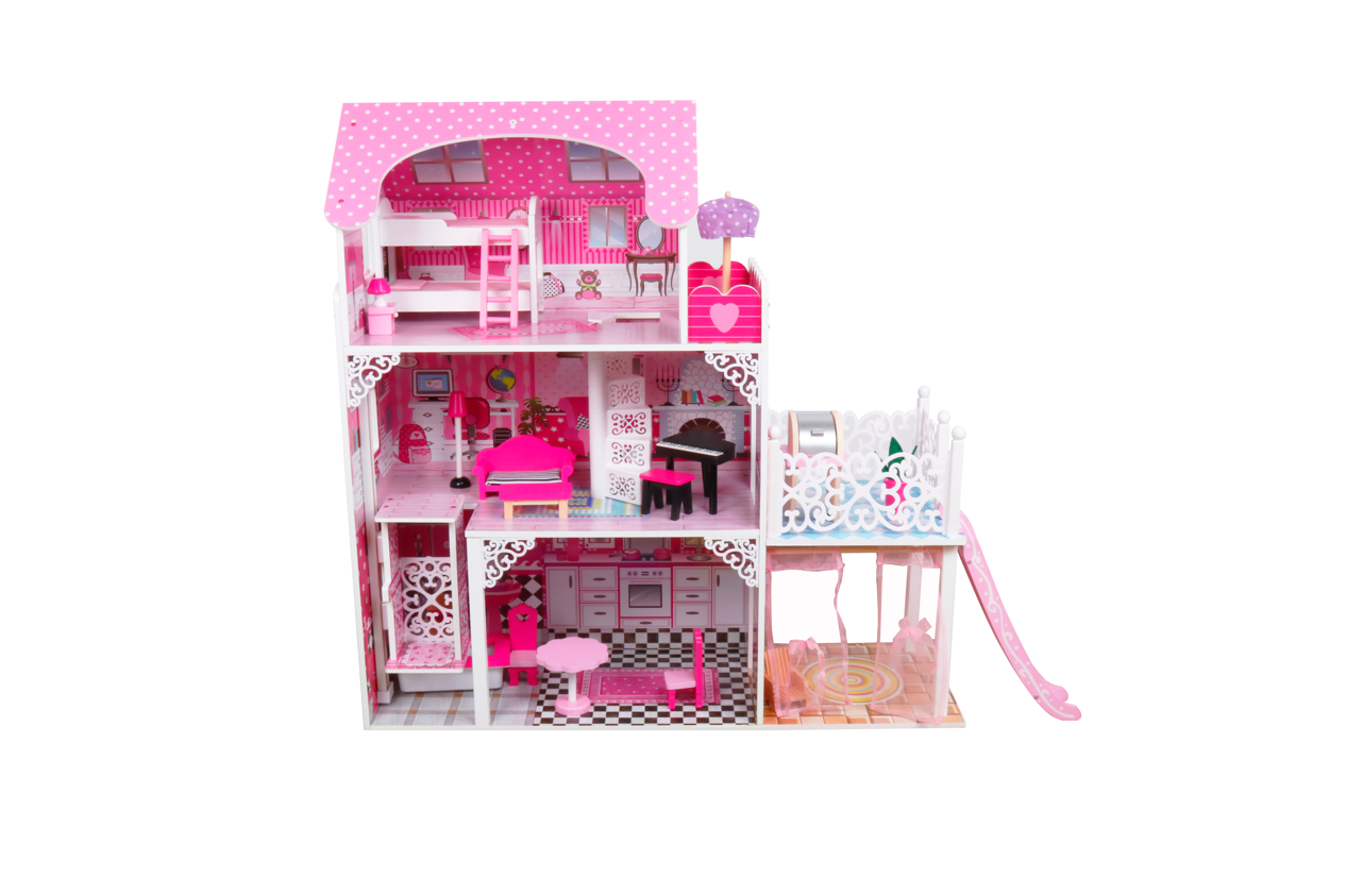 Домик деревянный кукольный 82*33*121cм