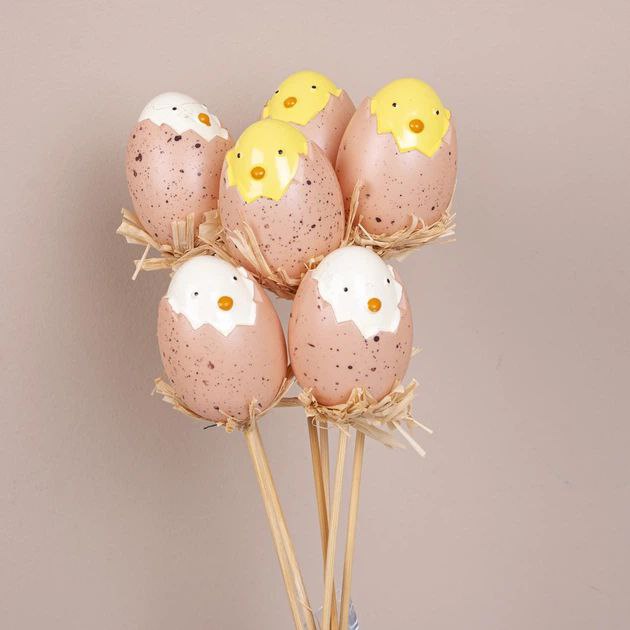 Пасхальные яйца на палочке (набор 6шт) 096-6 GLOBAL EASTER