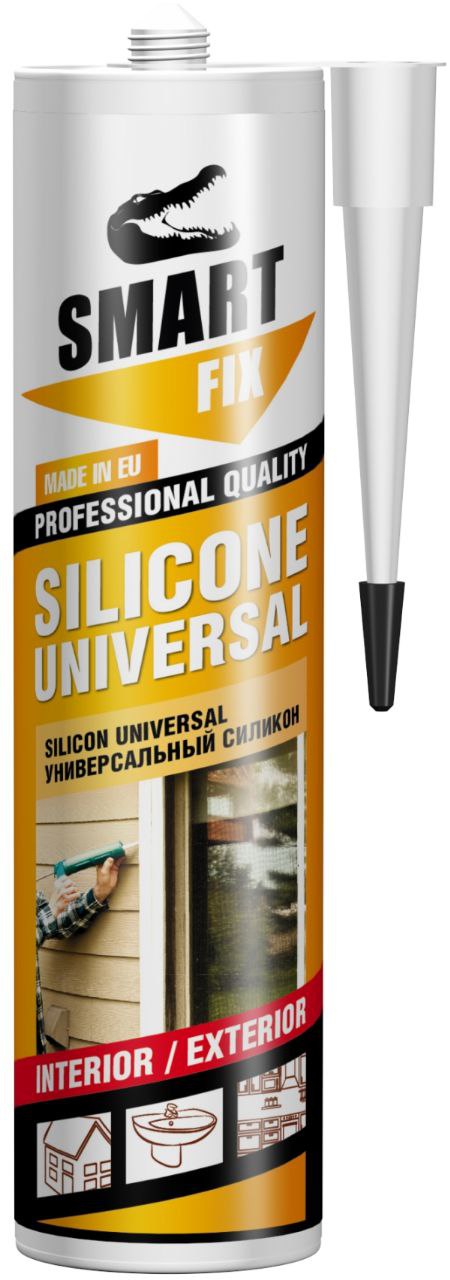 Силикон универсальный белый 310гр. (12 шт/уп) ТМ Smart Fix
