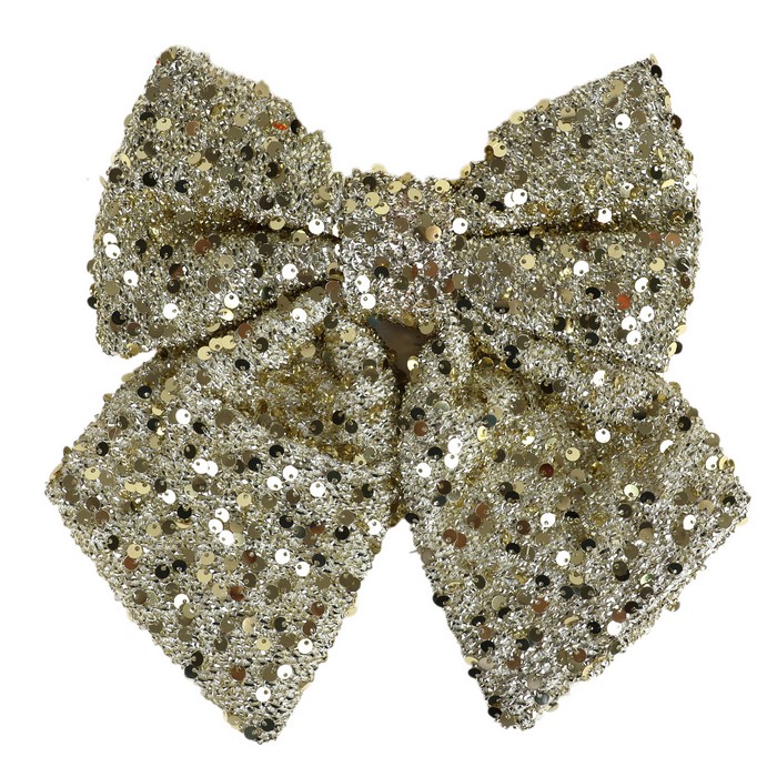 Бант декоративный золотистый 20x25см (HL25W-111-G) ТМ Global Christmas