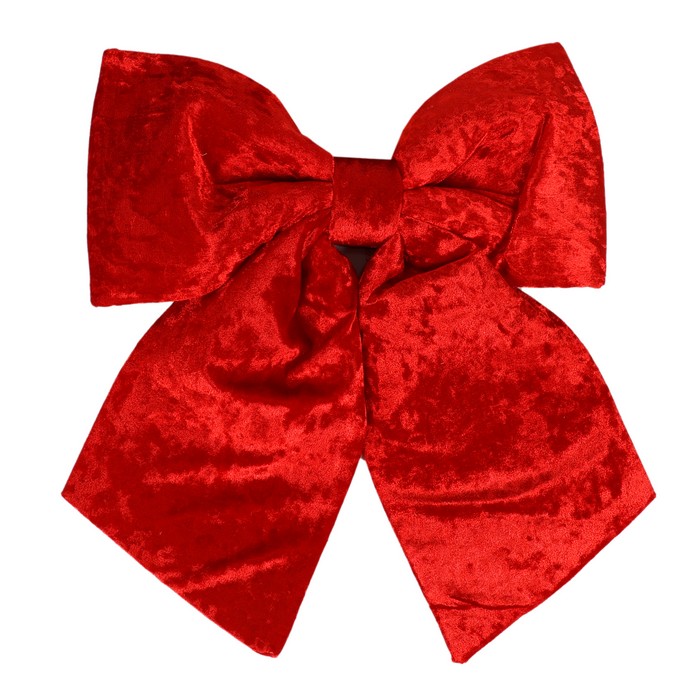 Бант декоративный вельвет красный 25x28см (SY25HDJ-WXN-070) ТМ Global Christmas