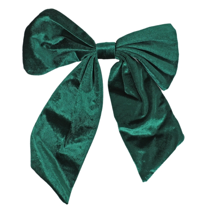 Бант декоративный бархат изумрудно-зеленый 30x35 см (SY25HDJ-ZH-072) ТМ Global Christmas