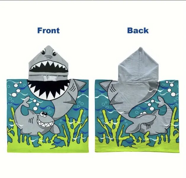 Пончо детское пляжное 4-65А