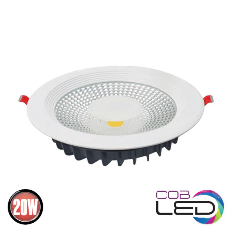 Светильник встроенный LED VANESSA-20W 6400K 1470Lm 85-265V d-195мм белый кругл./1/20