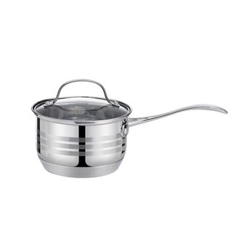 Ковш нерж. со стекл.крышкой 16х10,5 см 2,1л XJ-01313-16SP-3