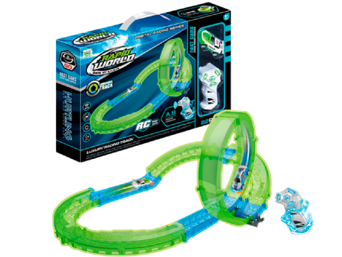 Автотрек с радиоуправлением, светом (22 детали)