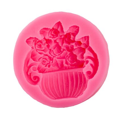 Форма силиконовая для шоколада корзина с цветами 3-92