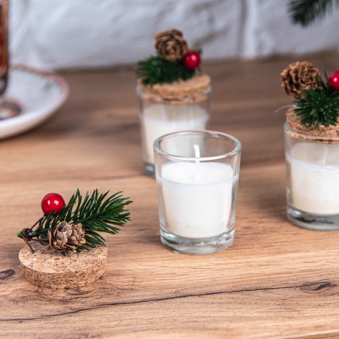 Свеча декоративная Рождество парафин 6 x 4,5cм (SD103-12K) ТМ Global Christmas