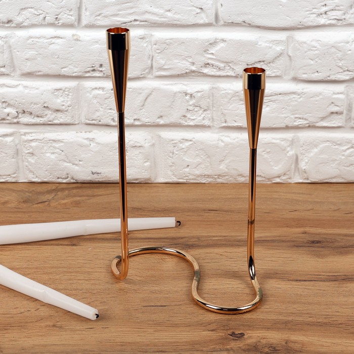 Подсвечник металл золото 28см (BC1089B) ТМ GS