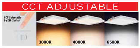 Светильник встроенный LED ALEXIS/SQ -9 3CCT 3000K-6500K 780Lm 170-265V d-90мм белый квадрат./100