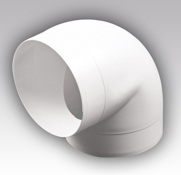 Колено круглое пластик 90º , D100