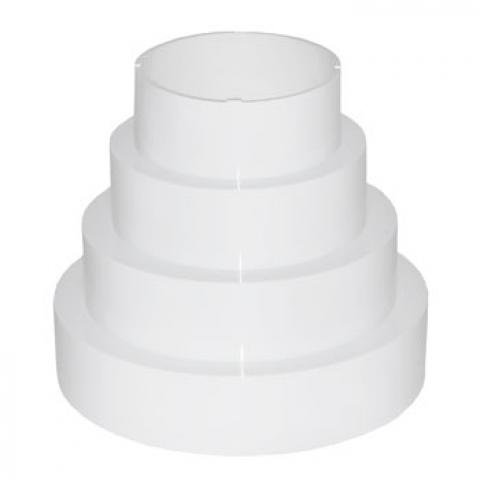 Соединитель центральный, универсальный круглых воздуховодов пластик D150/125/100/80