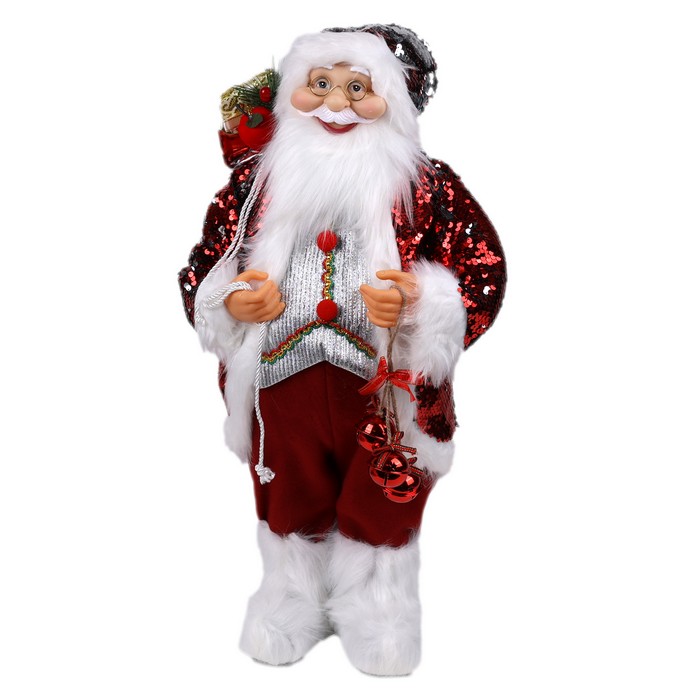 Дед мороз Красный/Белый 45см (FY211818X) ТМ Global Christmas