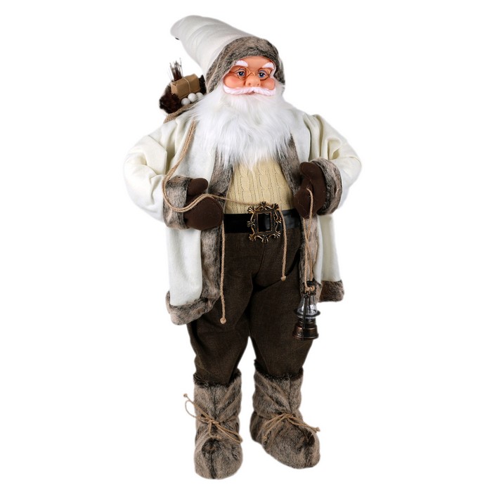 Дед мороз Белый/Коричневый 60см (FY182474X) ТМ Global Christmas