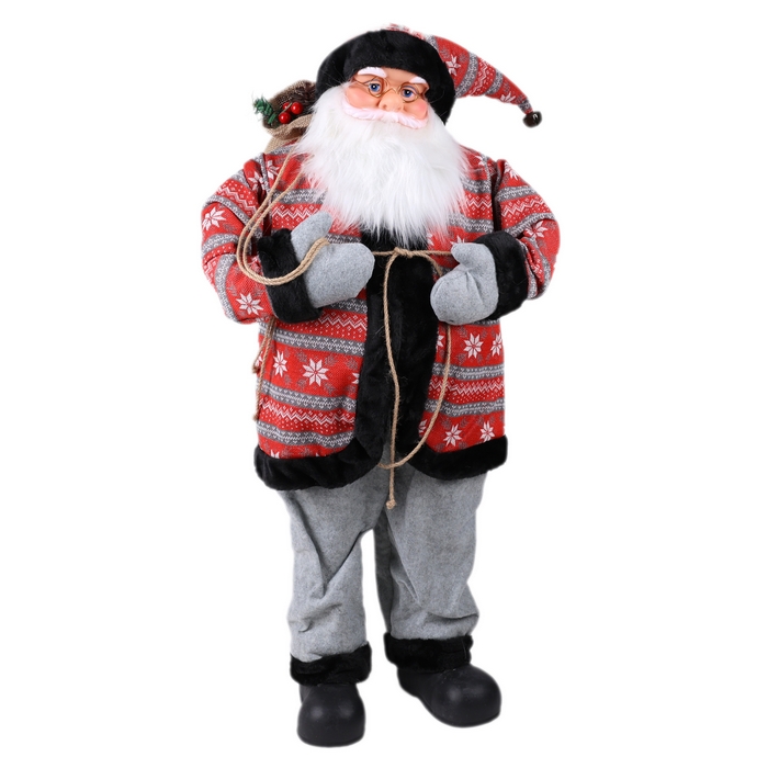 Дед мороз Красный/Белый 90см (FYJ3606X) ТМ Global Christmas