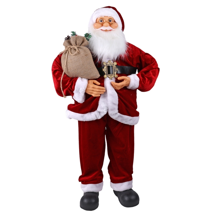 Дед мороз Красный/Серый 90см (FYJ3605X) ТМ Global Christmas