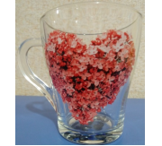 Кружка стеклянная Грация 250мл Цветочное сердце