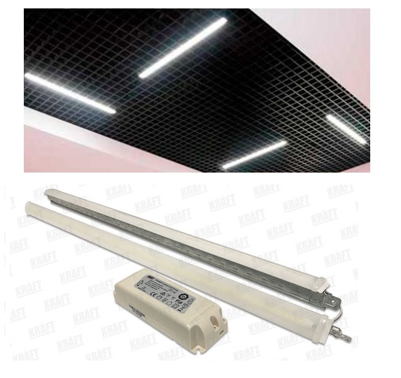 Светильник KRAFT T-LED , 30W GL-15 600mm(компл. - 600 мм х 2 шт/драйвер х 1 шт)