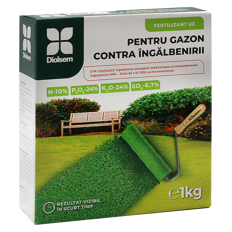 Удобрение гранулат д/газона п/пожелтения (10-20-24) (1кг)