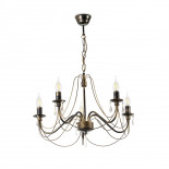 Люстра потолочная ИЗАБЕЛЛА crystal (5 ламп Е14;40ВТ) Черный глянец - золото - патина