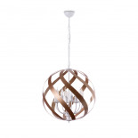 Люстра потолочная ТАЙФУН (8 ламп Е14;40ВТ) Белая структура - медь