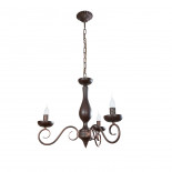 Люстра потолочная ЛАЦИО (3 лампы Е14;40ВТ) Серокоричневый - медь - патина